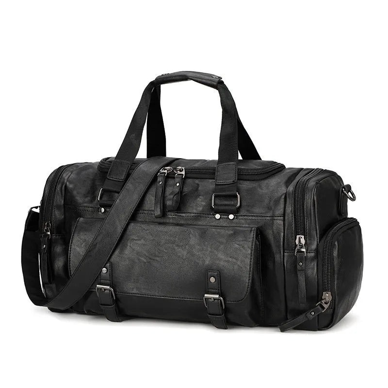 Black waterproof travel shoe bag for sports trainers with 52cm length capacity