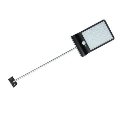 Outdoor solar garden light with LED illumination and waterproof IP65 rating in black or white finish