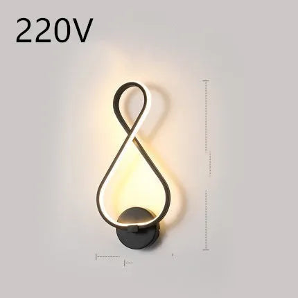Nordic style LED wall lamp with a silicone shade mounted on a bedroom wall