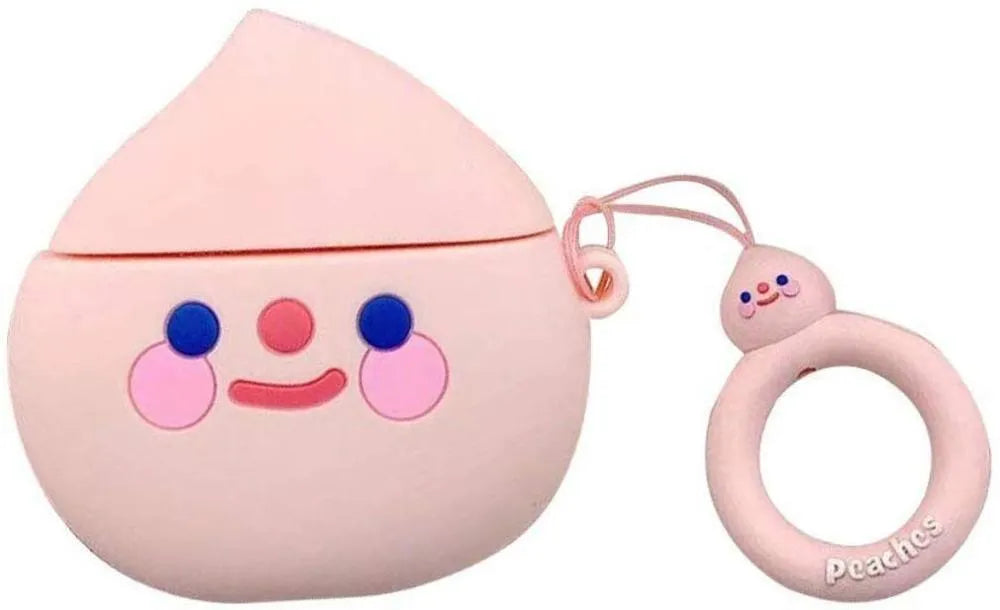 Silicone flip-top protective case for AirPods 1 and 2 with cartoon animal design options.