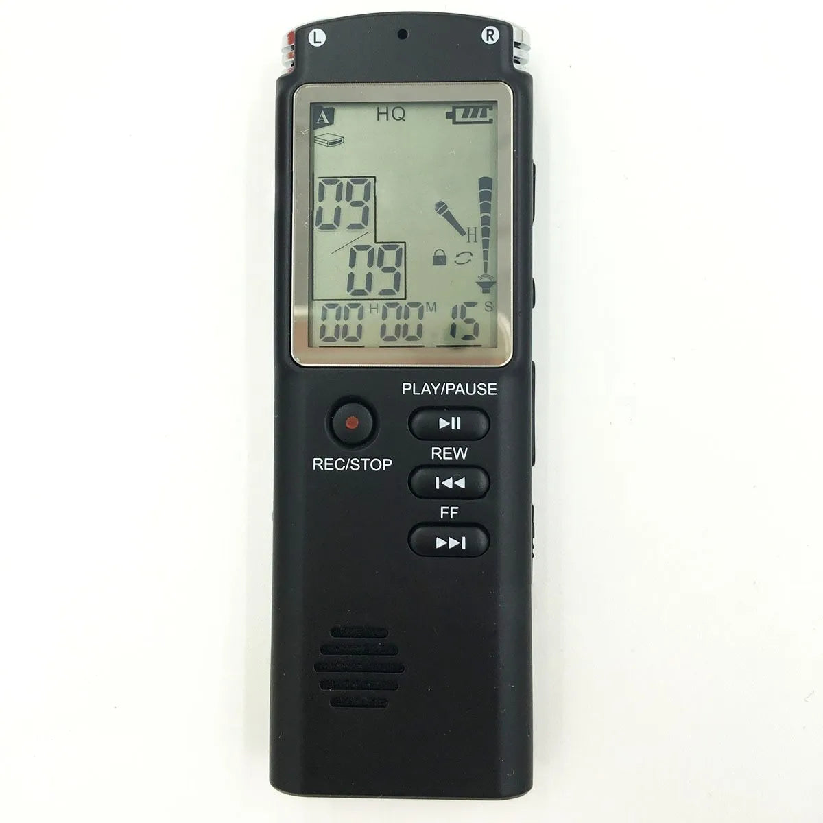 Original USB professional digital voice recorder with external microphone port on a compact black body.