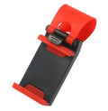 Black universal car steering wheel clip mount holder for mobile phones