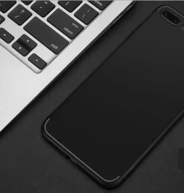 Flexible TPU mobile phone case for iPhone models 6 through X in black, blue, red, or white.