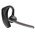 Black plastic Bluetooth sports headphones with USB charging port and battery display