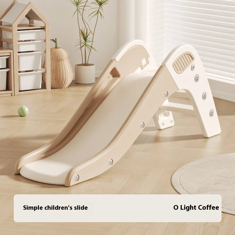 Small plastic baby slide for children under three years old in a choice of blue, yellow, brown, or grey colours.