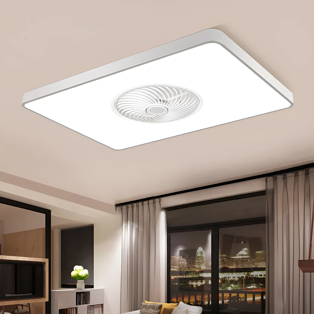 Nordic style ceiling fan light with solid wood blades for living room or bedroom