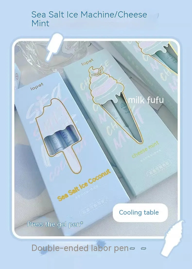 Office ice cream sponge press pen with double-headed fluorescent tips for student calligraphy practice