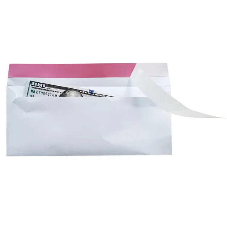 Blue self-adhesive confidential envelope with anti-opening security packaging, size 105mm by 240mm.