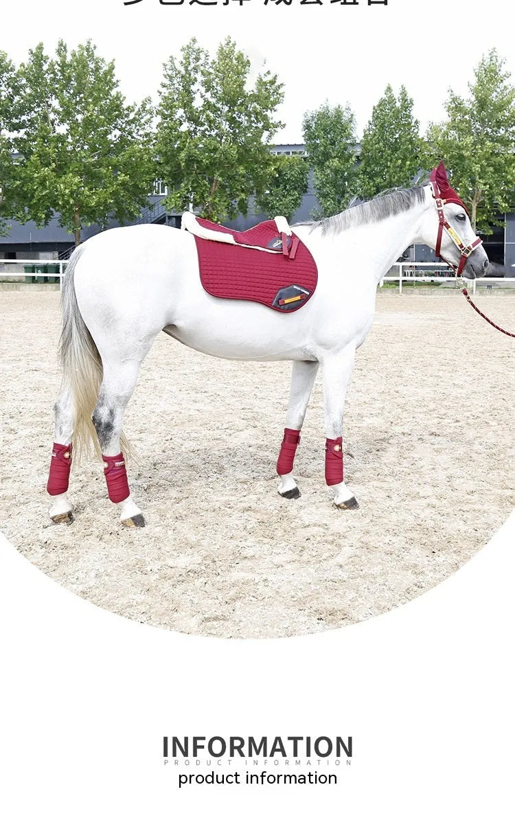 Wool riding shock absorption pad for waist protection in equestrian and cycling sports