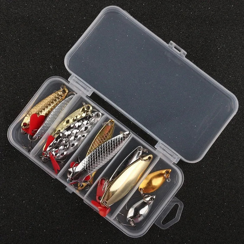 Lure fishing pineapple sequin box containing metal sequins for iron false bait modification