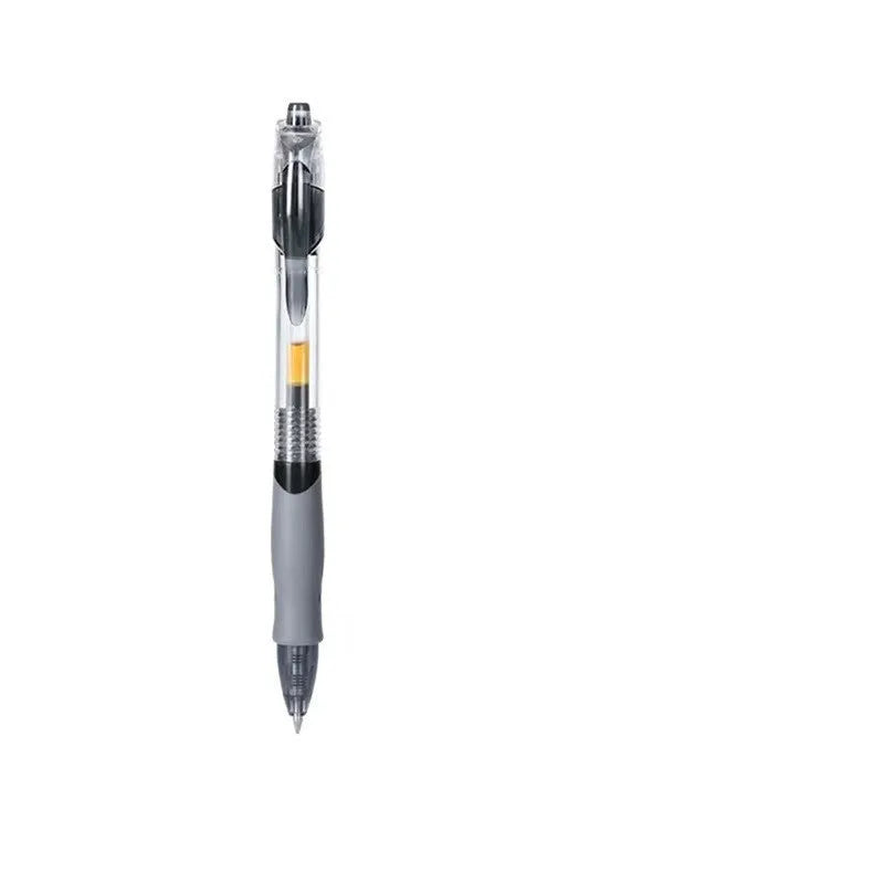 0.5mm gel pen in black, blue and red ink colour options with plastic construction