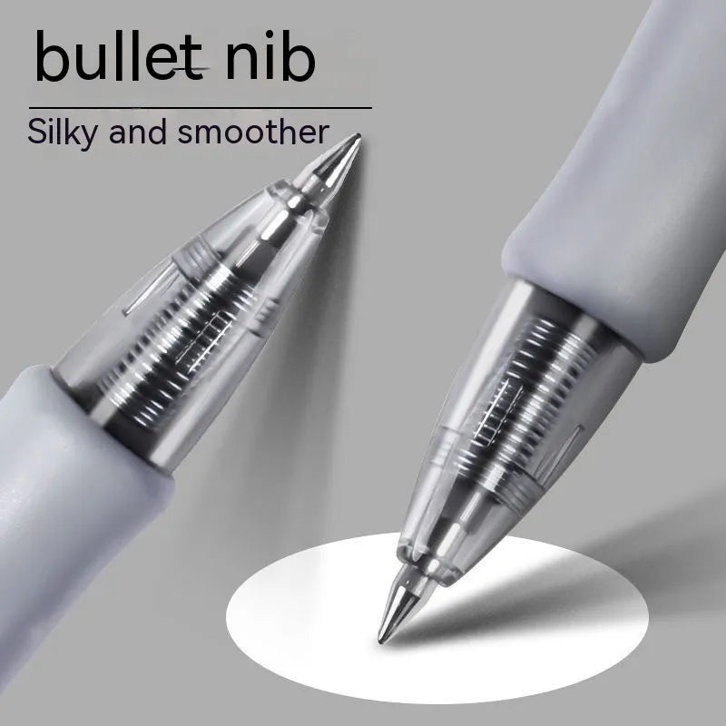 0.5mm gel pen in black, blue and red ink colour options with plastic construction