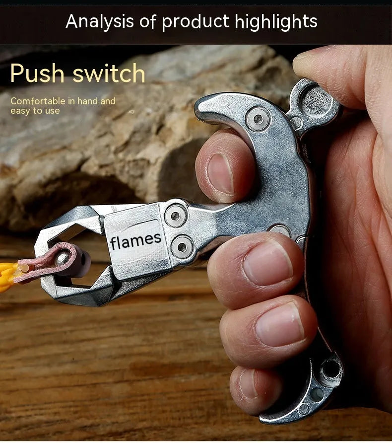 Zinc alloy release aid with two-axis harpoon clip for archery and fishing equipment