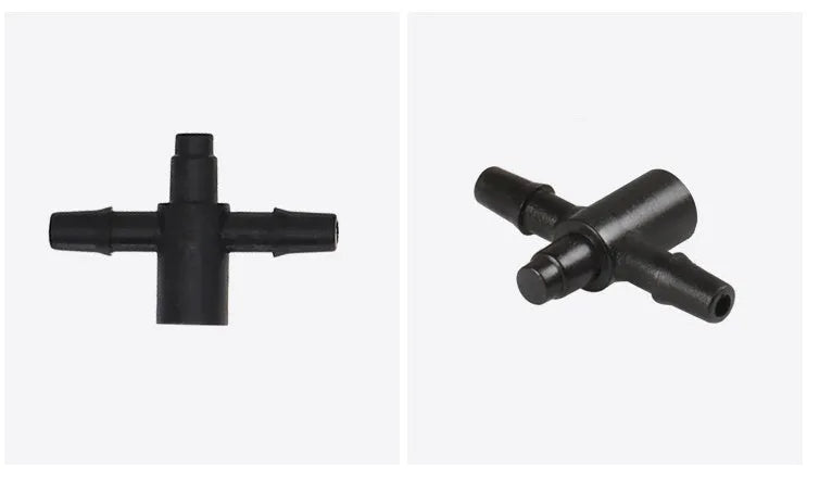 PE plastic tee water distribution joint connector for micro irrigation drip systems