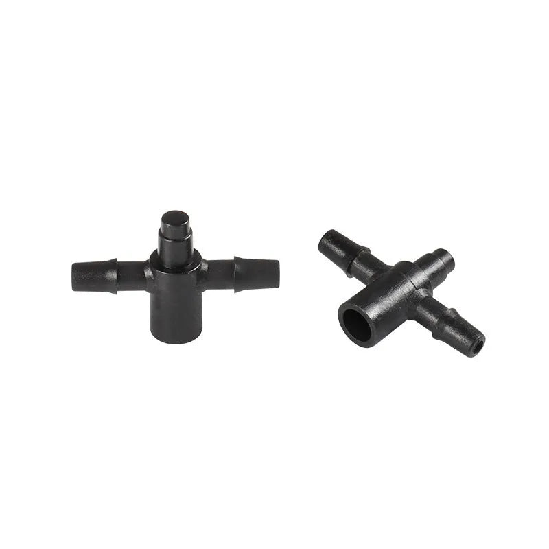 PE plastic tee water distribution joint connector for micro irrigation drip systems