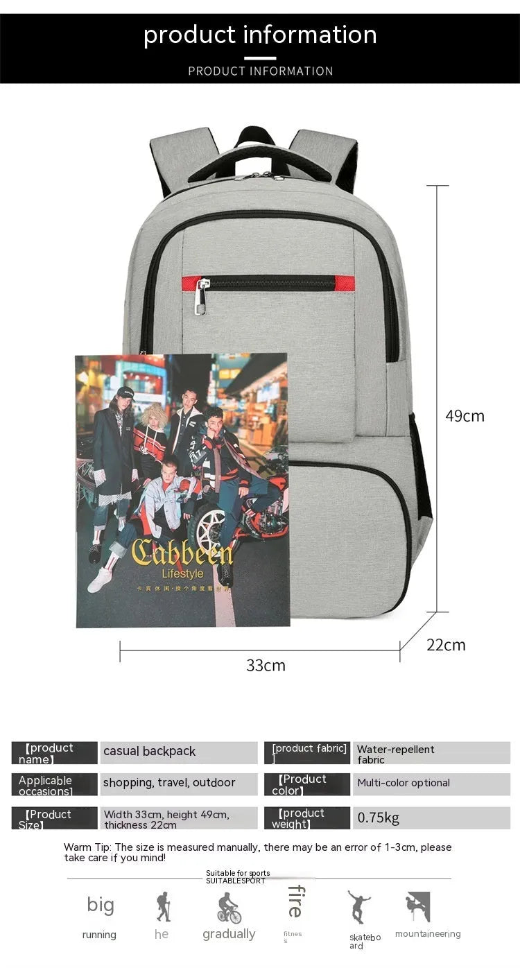 Light grey Oxford cloth insulated picnic backpack with curved shoulder straps and multiple compartments.