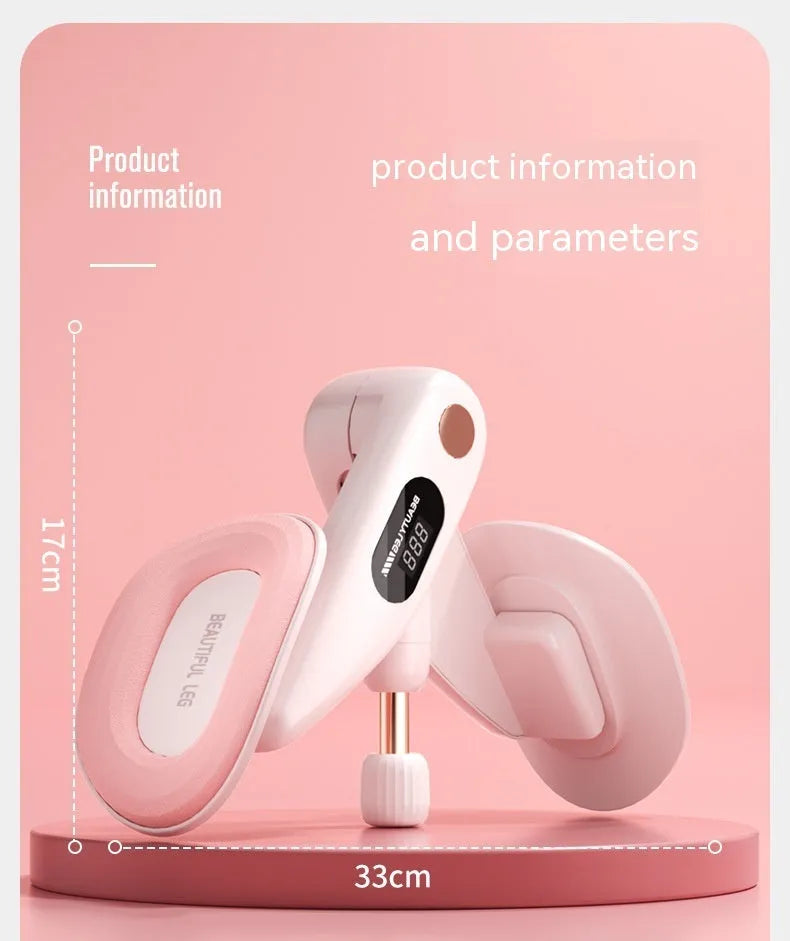Gray pelvic floor muscle training device with digital counter display on ABS plastic body