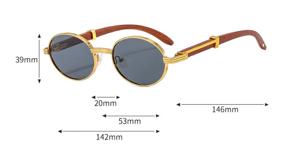 Fashion UV protection sunglasses with plastic frame and grey lens in gold finish