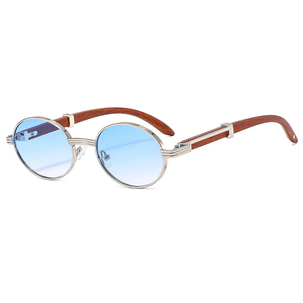 Fashion UV protection sunglasses with plastic frame and grey lens in gold finish