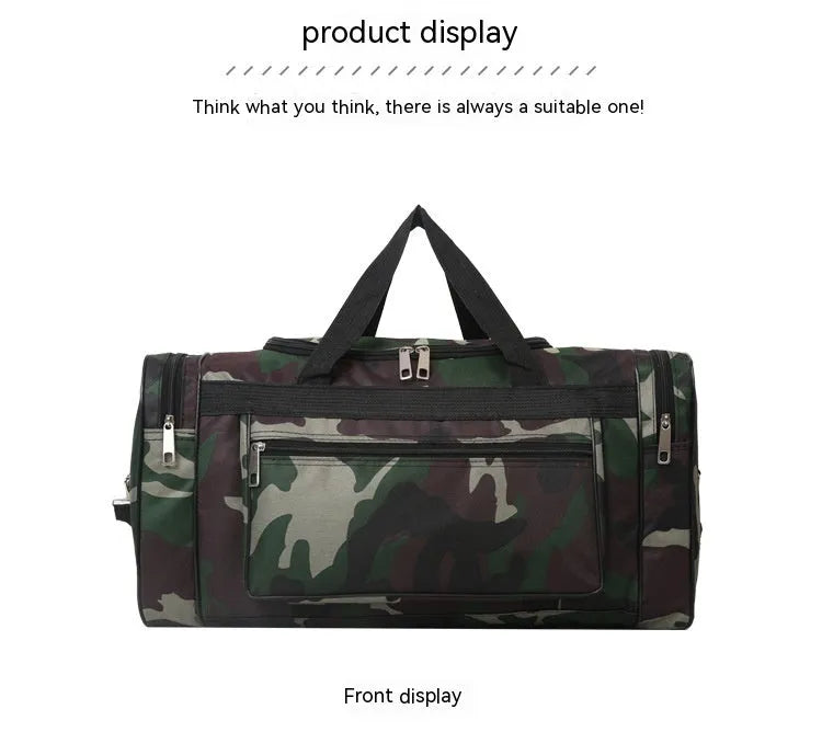 Camouflage pattern waterproof luggage bag with 20L capacity and polyester lining