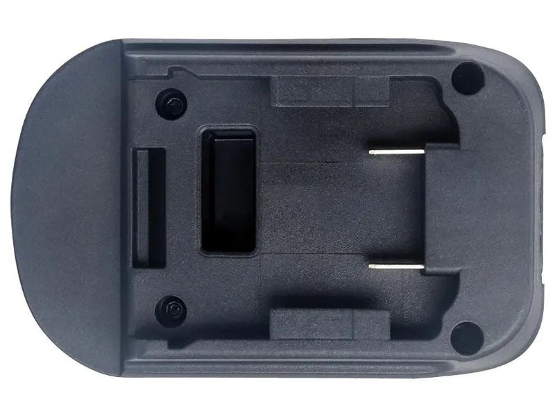 Black Milwaukee to Makita battery adapter for DM18M to H99F conversion