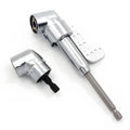 Silver metal 105 degree right angle driver with magnetic hex shank for drill attachment