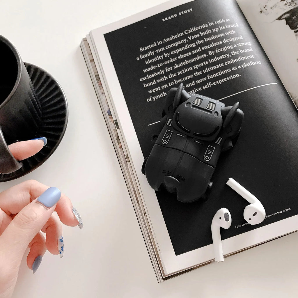 Black Creative Bat Chariot TPU silicone protective cover for AirPods 2nd generation charging case