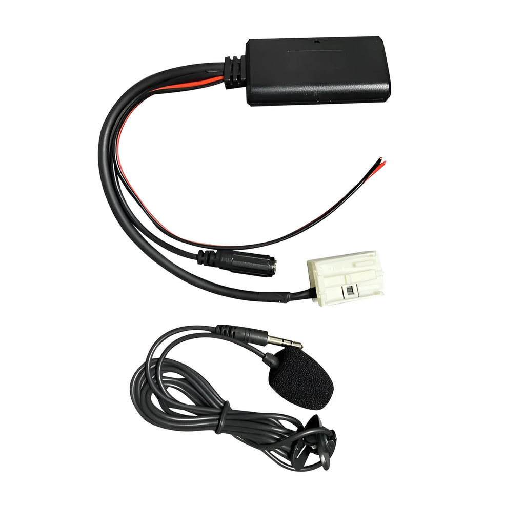 Car audio Bluetooth AUX cable and microphone kit for Citroen and Peugeot RD4 radio upgrades.