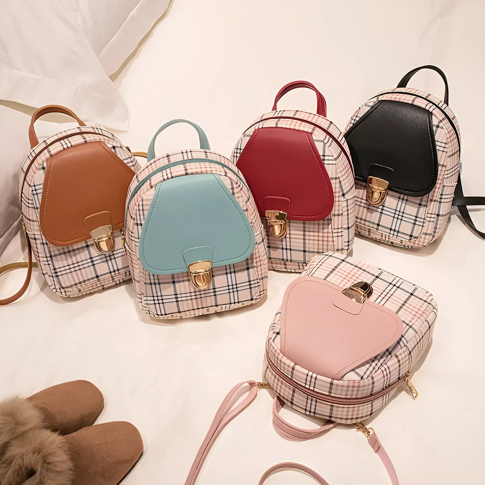 Diagonal one shoulder phone bag in PU leather available in five colours.