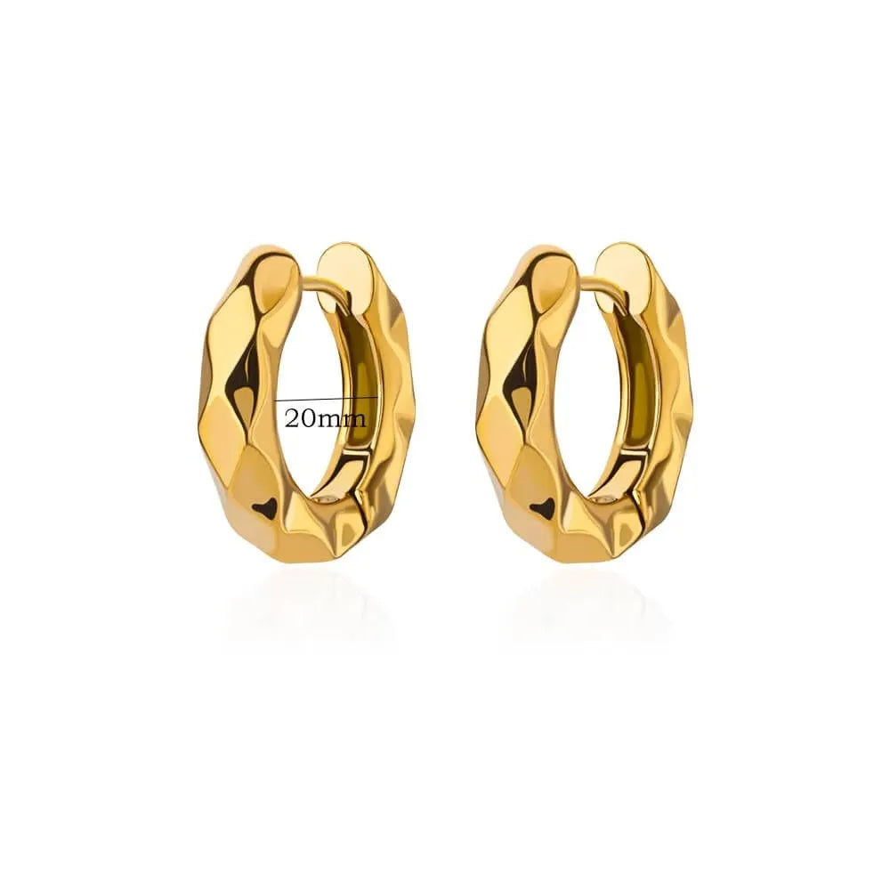 Women's geometric butterfly earrings with heart, bow and star shapes in copper with diamond finish