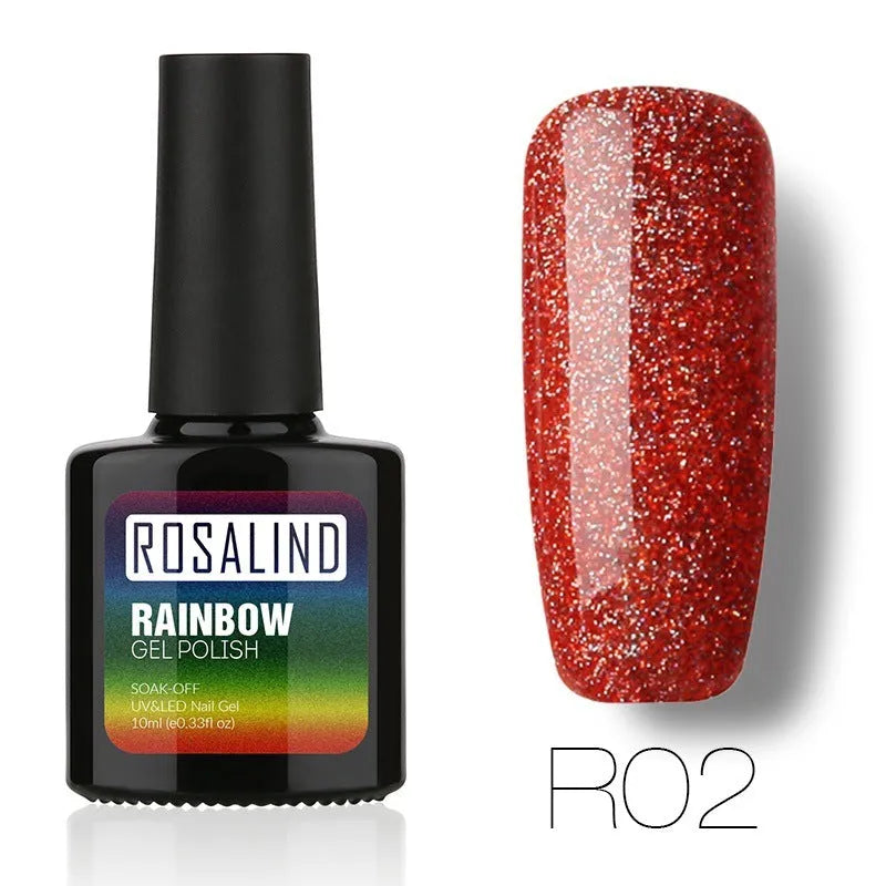 ROSALIND phototherapy gel nail polish bottle in RBR shade, glossy finish for UV/LED curing