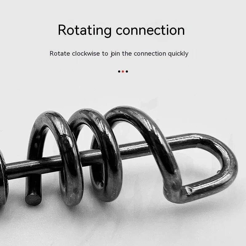 Stainless steel fishing swivel connector with 8-shaped ring design in various sizes