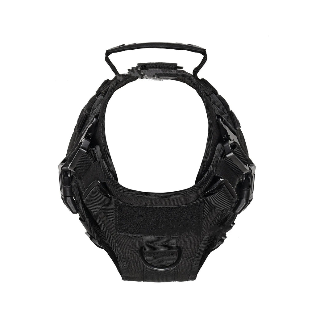 Nylon tactical pet vest with quick release metal buckles and thickened handle in army green colour