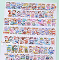Cute cartoon character stickers for haemorrhoid tape packaging decoration on Japanese paper