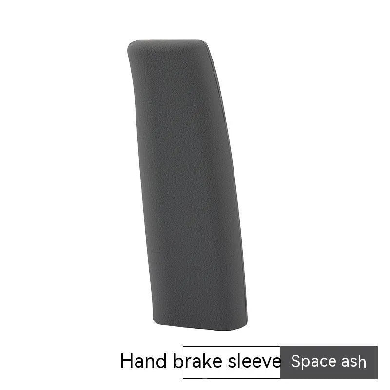 Silicone handbrake sleeve for car interior in five colour options: black, grey, beige, red, blue