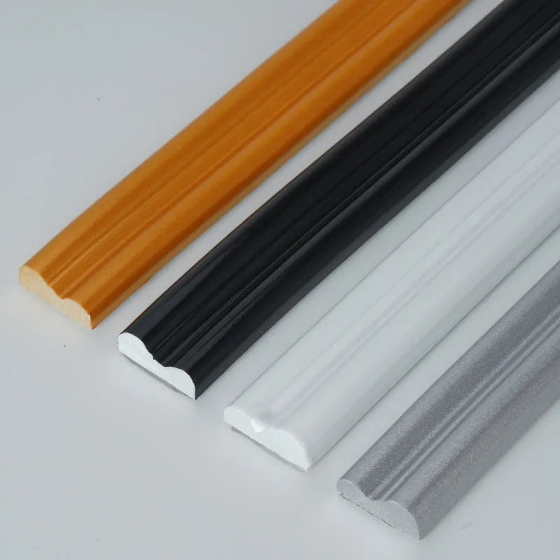 Flexible PVC background wall shaping frame with self-adhesive edge banding