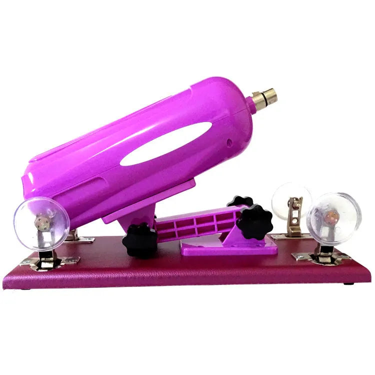 Bobb automatic telescopic thrusting sex toy in purple, black, or pink with 37cm length