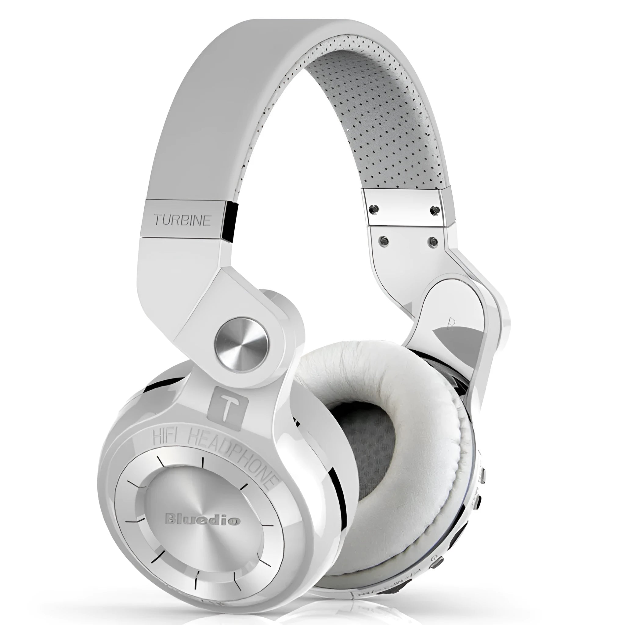Bluetooth headset in black, blue, red, or white colour with head-mounted design