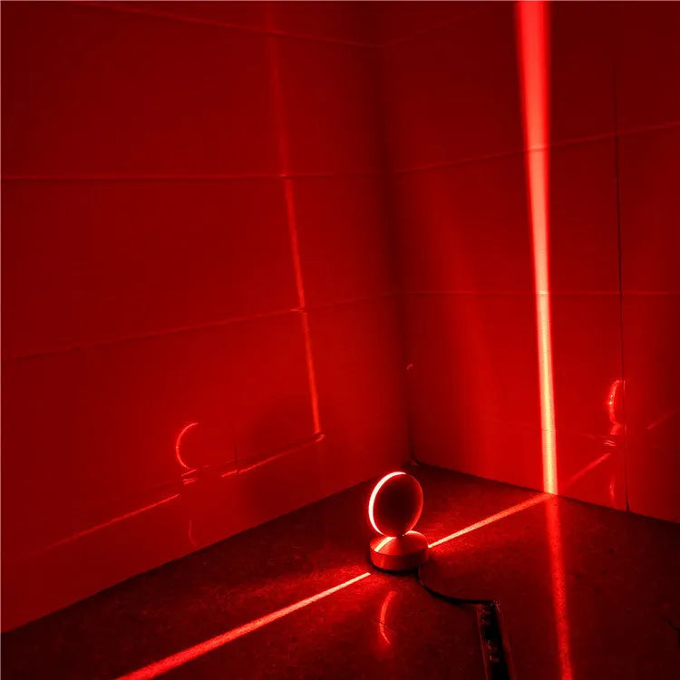 Modern aluminium and glass corridor wall lamp spotlight bar with LED lighting in one of five colour options.