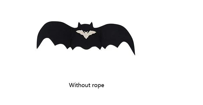 Black bat wing pet costume on dog, polyester felt fabric, Halloween outfit with wing shape