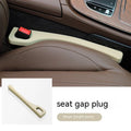 A pair of flexible polyurethane car seat gap strips in a choice of black, brown, red, or beige colours.