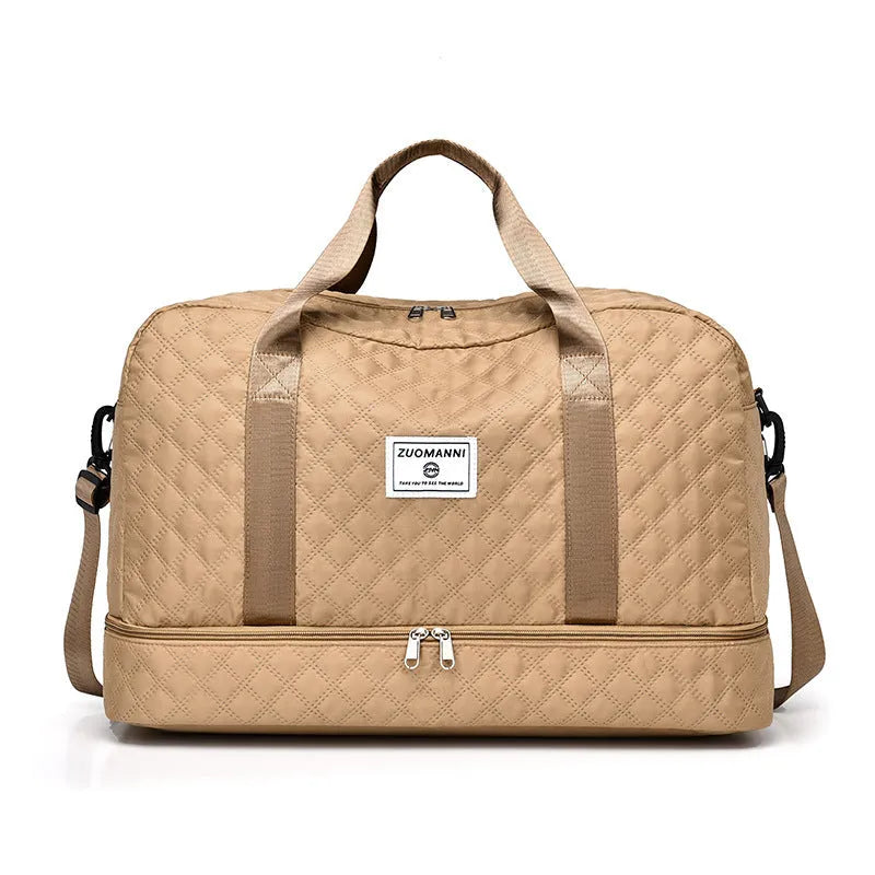 Oxford cloth leisure travel bag with 36-55L capacity in a street style design, shown in a selected colour.