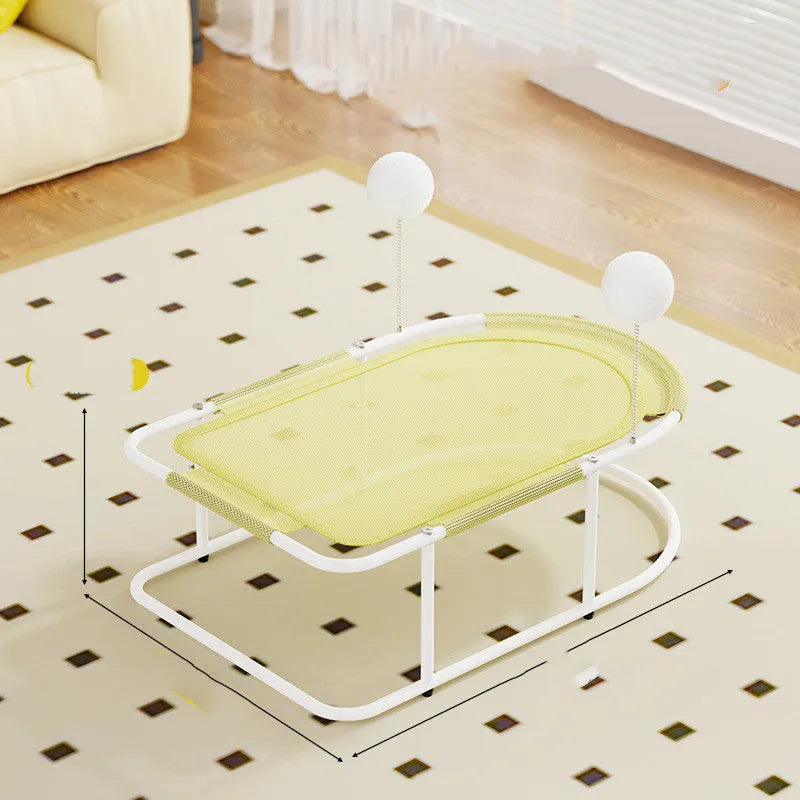 Large fabric pet kennel with bracket design for breathable summer use in grey colour