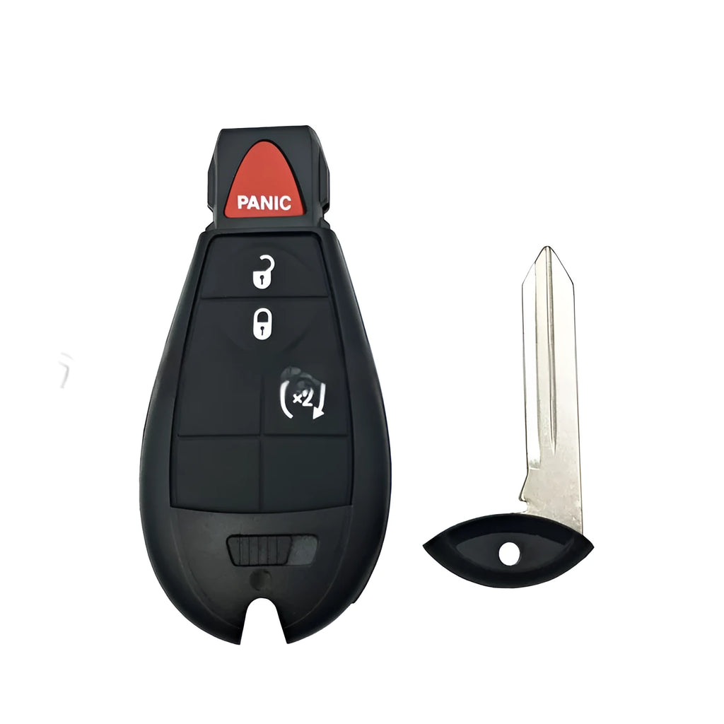 Dodge Chrysler car smart key replacement shell case, ABS brass and nylon, dimensions 85x42x15mm