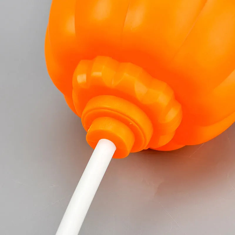 Pumpkin shaped LED lamp with yellow or purple light options for Halloween and autumn decoration