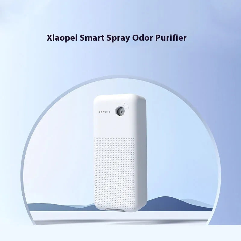 Smart spray pet odour removal machine with external bracket and purification liquid bottles
