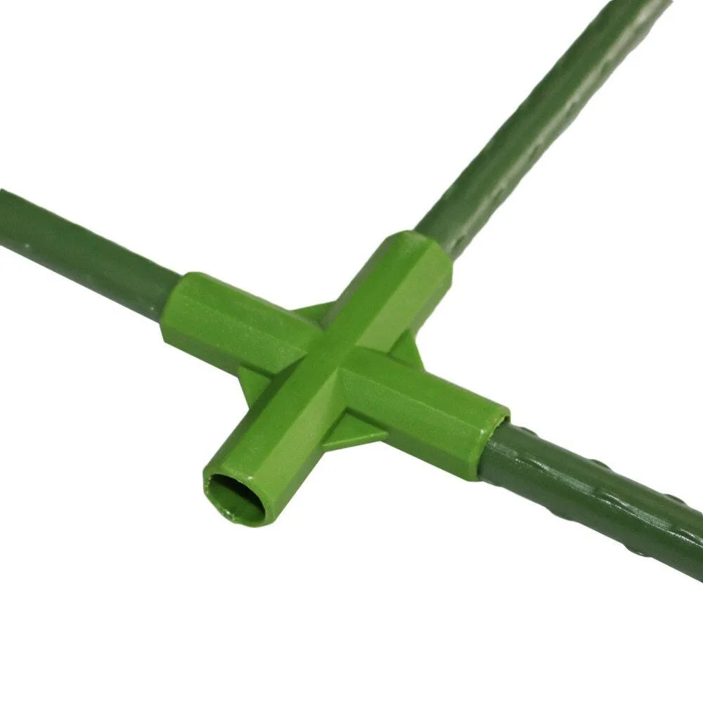PP plastic 3-way and 4-way garden stake connectors for 11mm poles