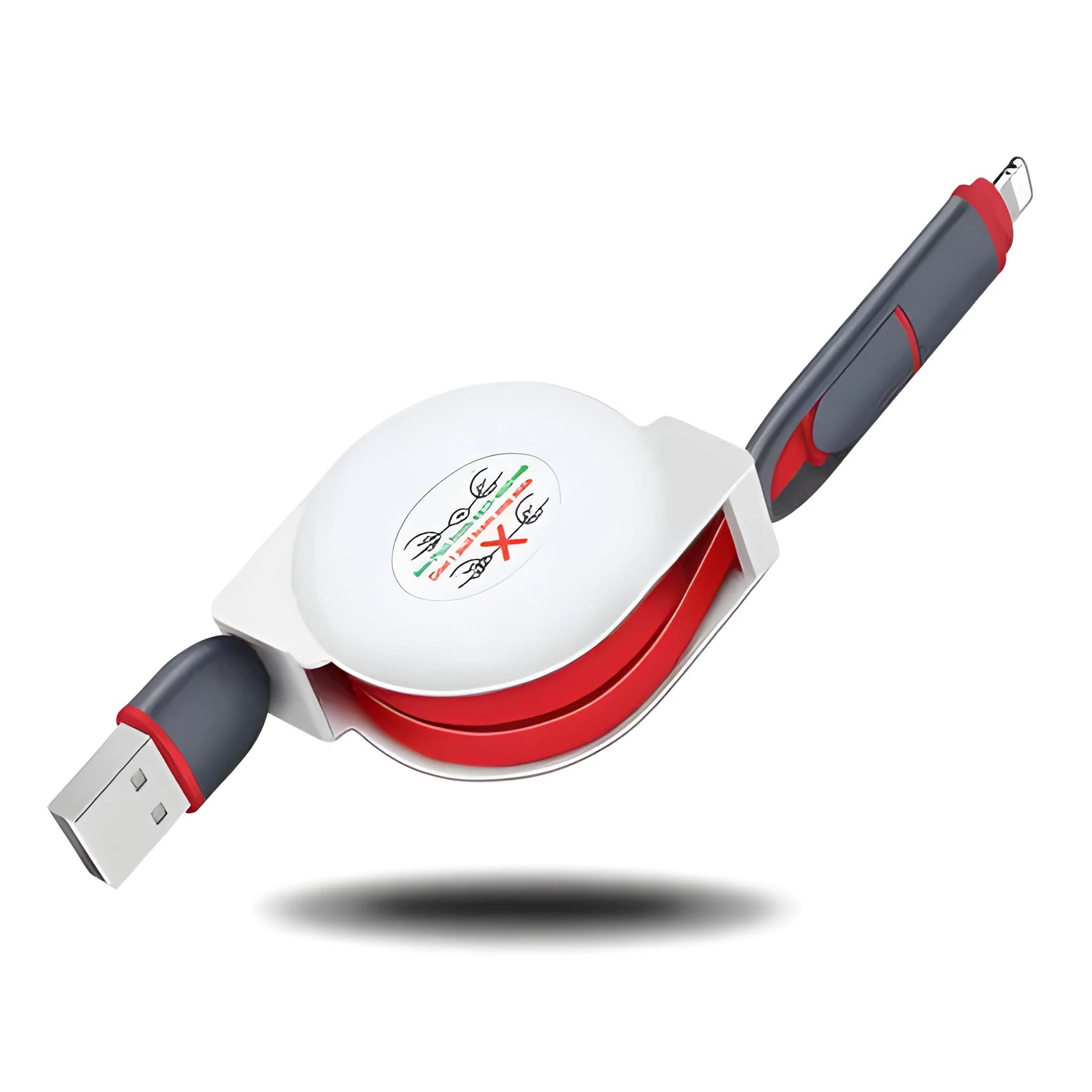 3-in-1 telescopic charging cable extended to 120cm with titanium alloy connectors
