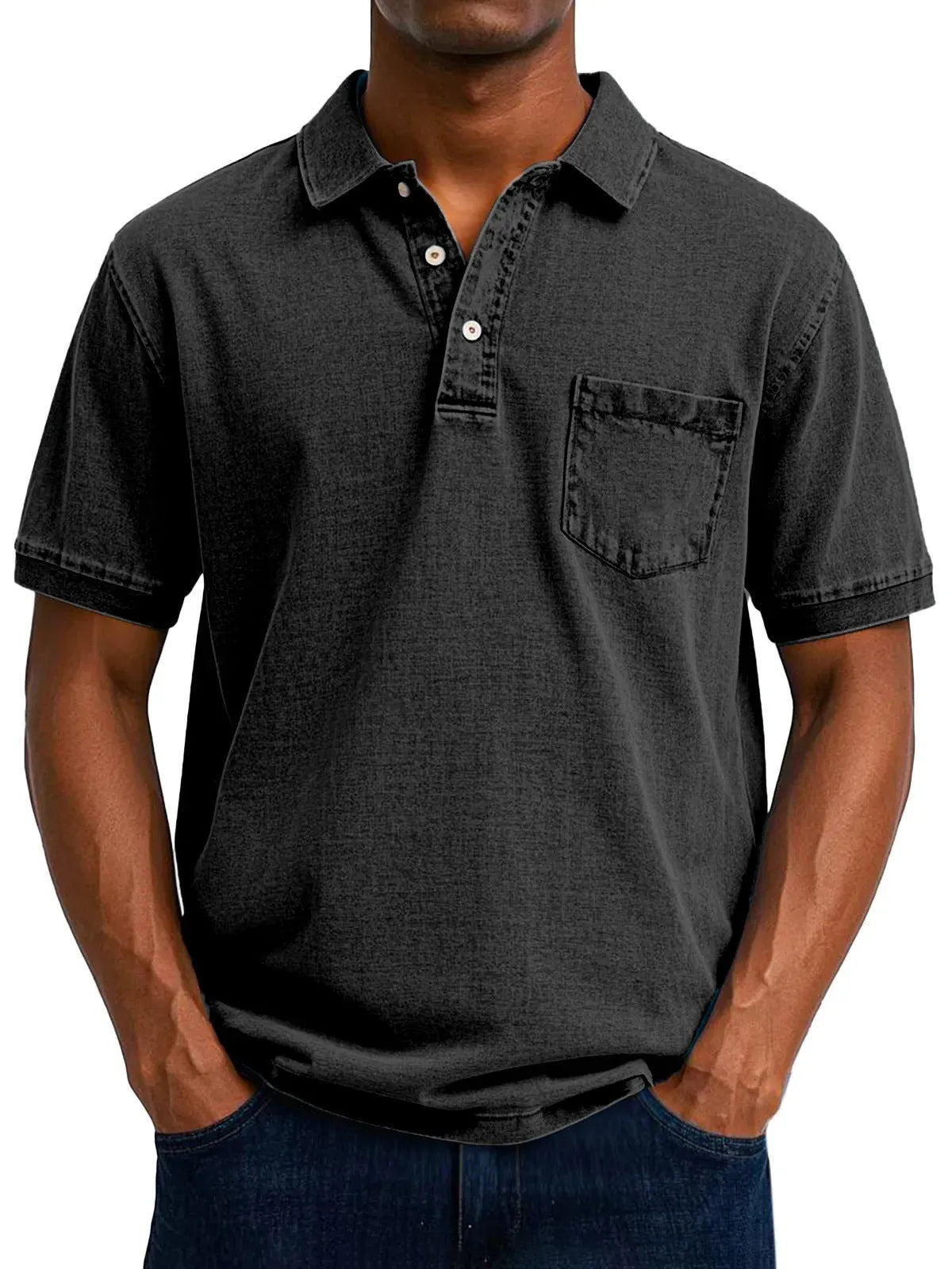 Men's plus size Korean style short sleeve shirt in loose fit with trendy printed design