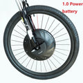 Yunzhilun 26-inch electric bicycle conversion kit showing hub motor, lithium battery, and charger.